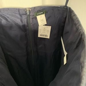 J. Crew pinstripe strapless dress